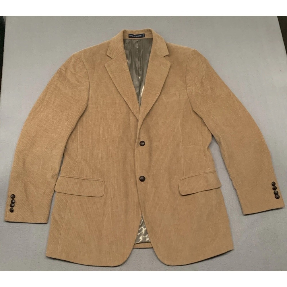 DOCKERS Mens Corduroy Blazer Sport Coat Casual Jacket Size 42R 100% Cotton‎